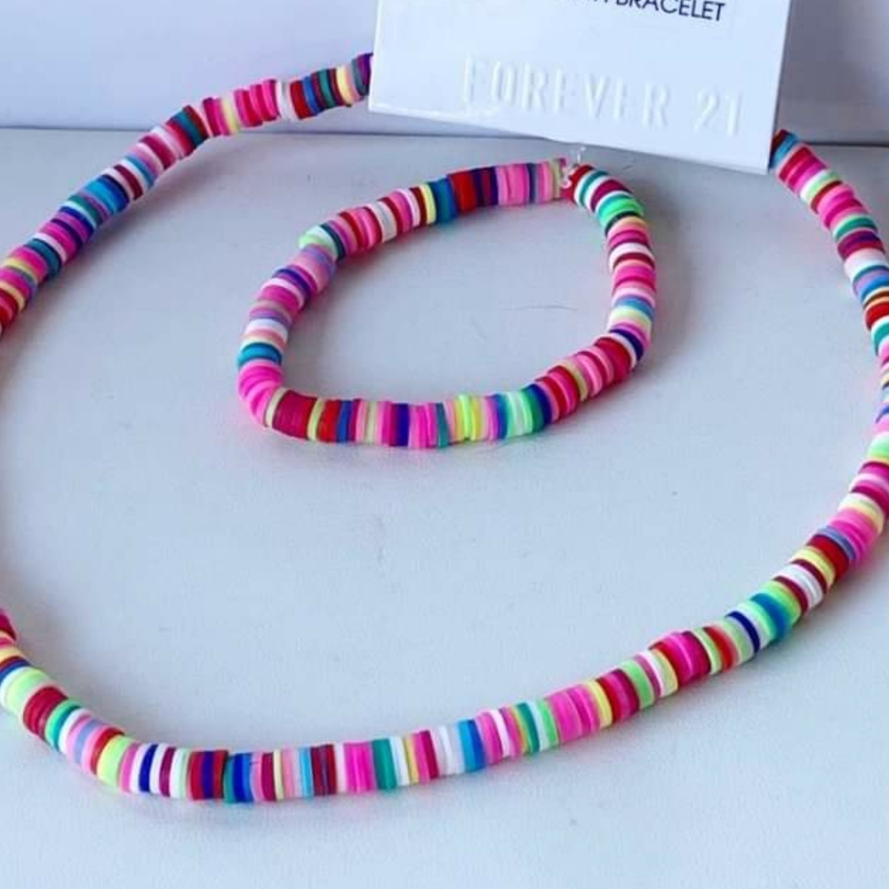 Soft‎ Bead Necklace and Bracelet Set